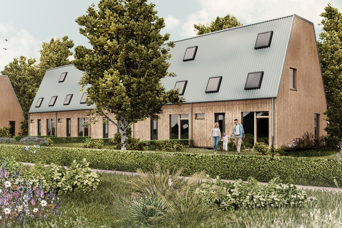 Onze vezelhennep toegepast in Smûk-woningen in Middelsee